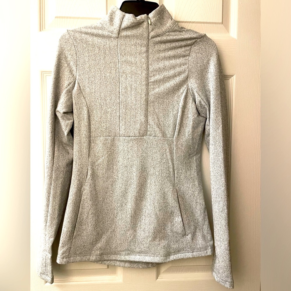 XS Kyodan Performance Activewear Sweater Top Fleece Lined NWOT 1/2 grey zip up